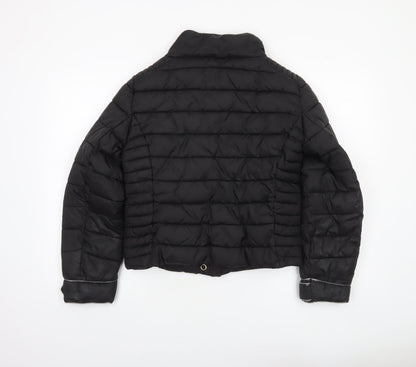 Womens UK Size 12 Zara Black Puffer Jacket