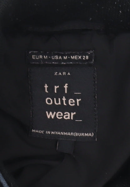 Womens UK Size 12 Zara Black Puffer Jacket