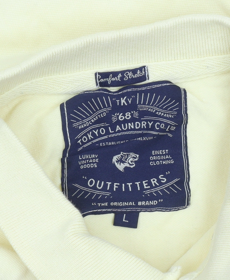 Mens UK Size L Tokyo Laundry Cotton Blend Polo Shirt