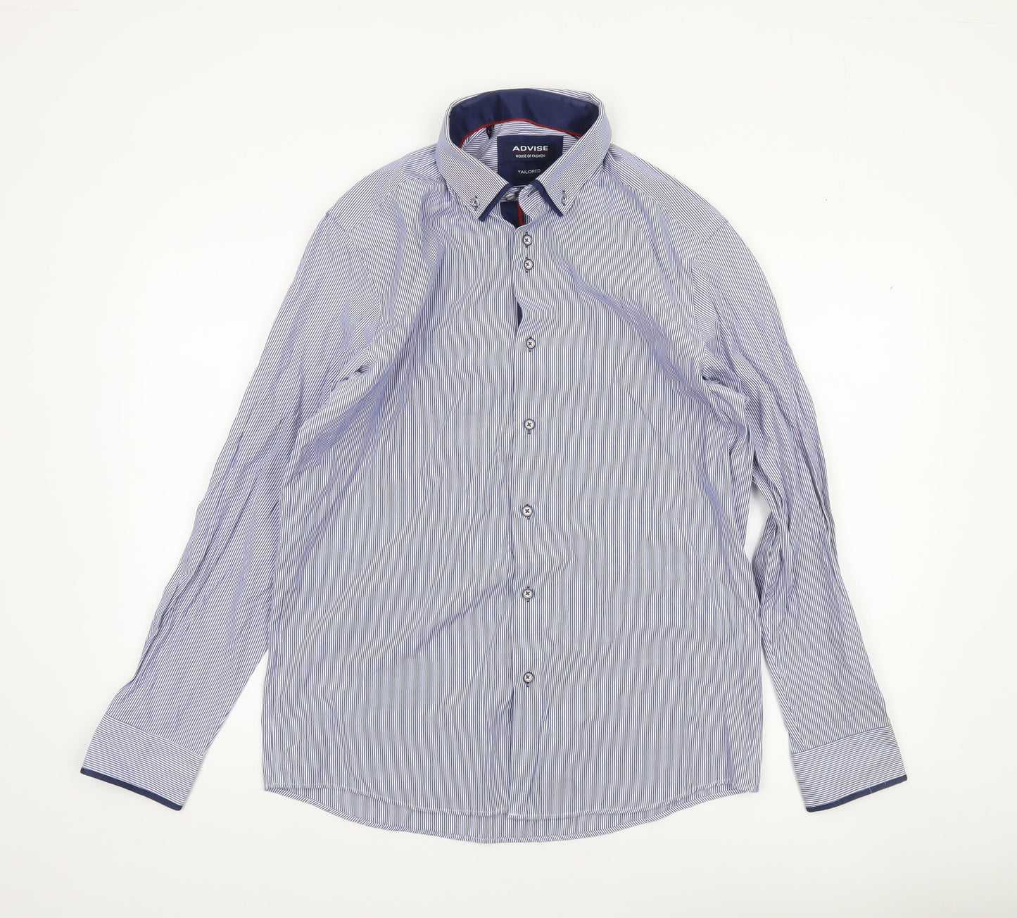 Mens UK Collar Size L Advise Smart Blue  Dress Shirt