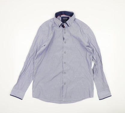 Mens UK Collar Size L Advise Smart Blue  Dress Shirt