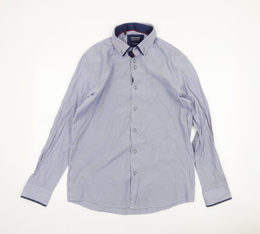 Mens UK Collar Size L Advise Smart Blue  Dress Shirt
