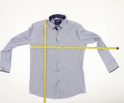 Mens UK Collar Size L Advise Smart Blue  Dress Shirt