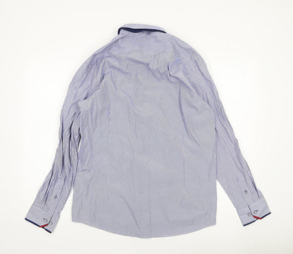 Mens UK Collar Size L Advise Smart Blue  Dress Shirt