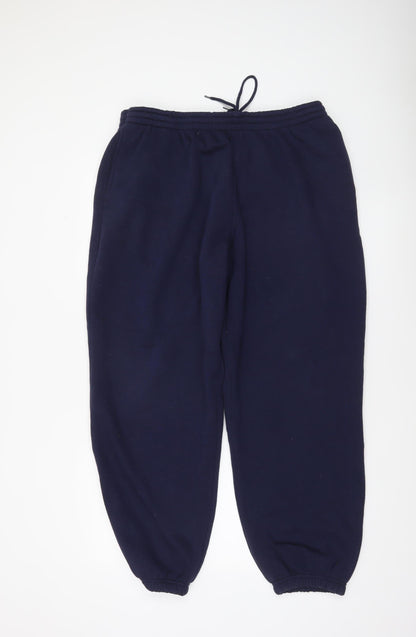 Mens UK Size L R&R Sport Regular Fit Jogger Blue Trousers