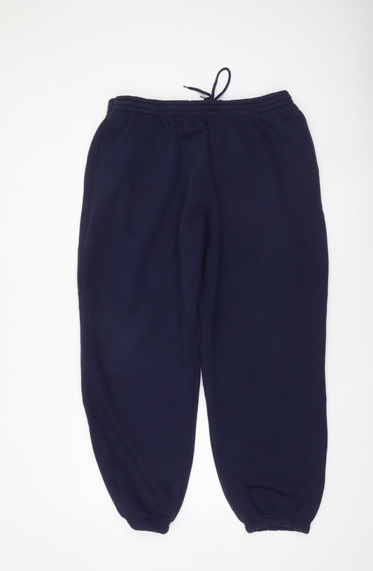 Mens UK Size L R&R Sport Regular Fit Jogger Blue Trousers