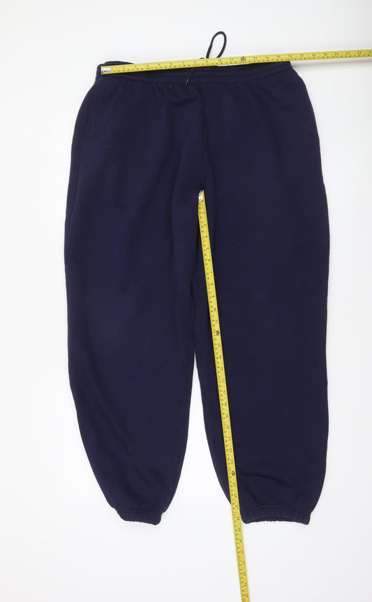 Mens UK Size L R&R Sport Regular Fit Jogger Blue Trousers