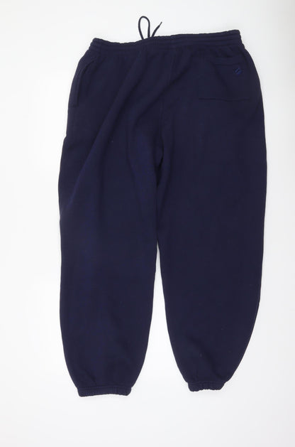Mens UK Size L R&R Sport Regular Fit Jogger Blue Trousers