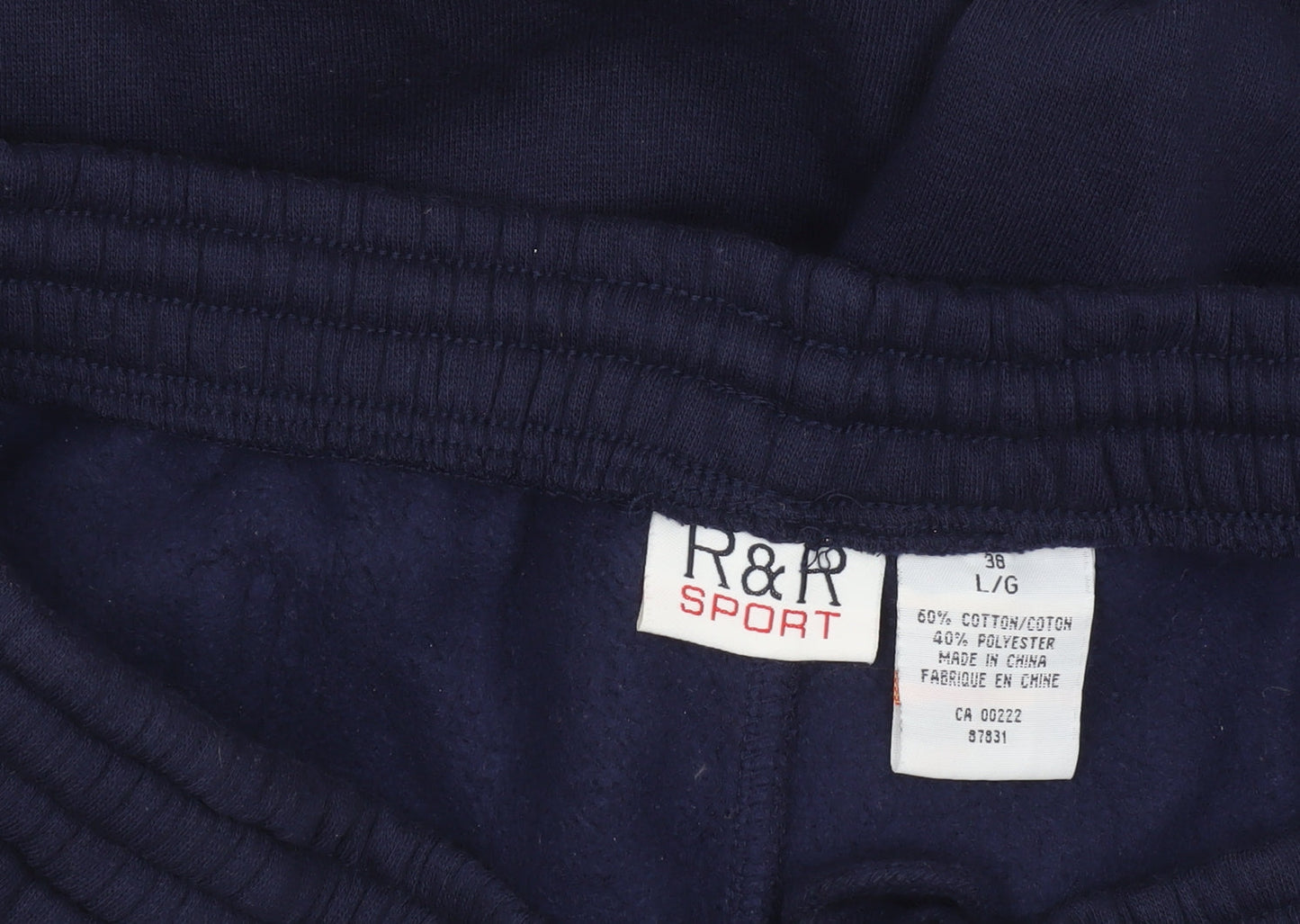 Mens UK Size L R&R Sport Regular Fit Jogger Blue Trousers