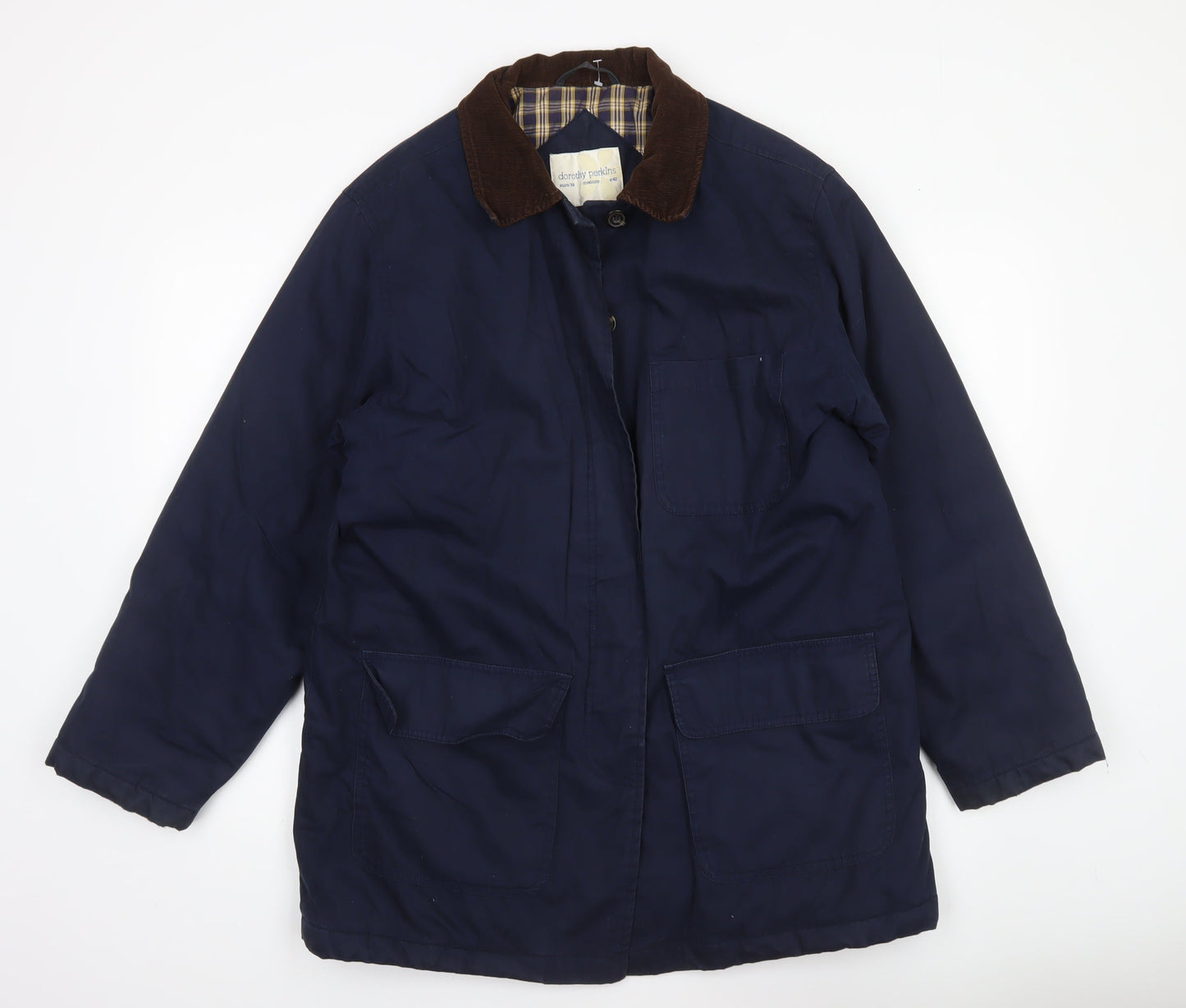 Unisex Adults UK Size M Dorothy Perkins Blue Overcoat