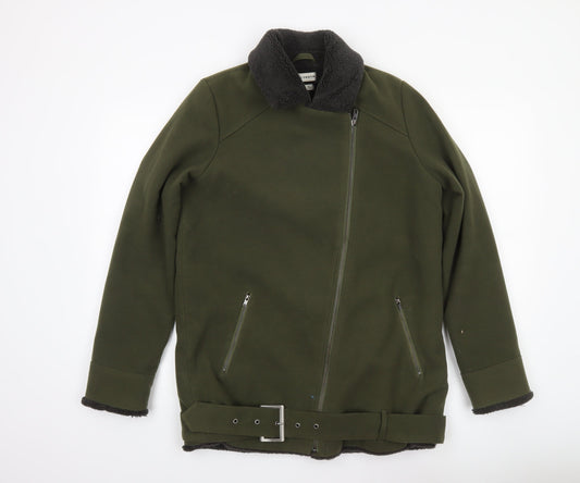 Womens UK Size XS Native Youth Green Biker Coat