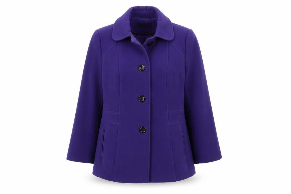 Womens UK Size 12 BHS Purple Pea Coat