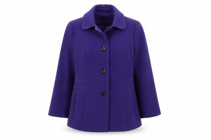 Womens UK Size 12 BHS Purple Pea Coat