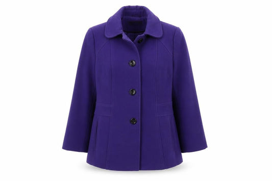 Womens UK Size 12 BHS Purple Pea Coat