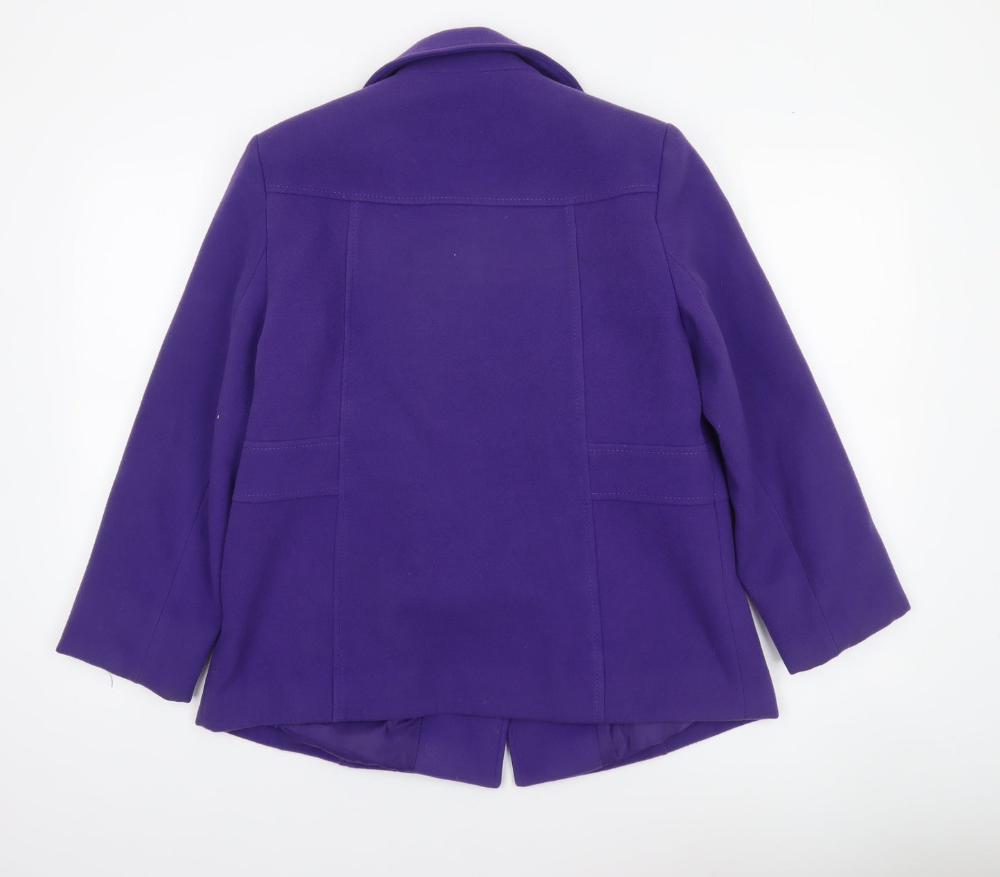 Womens UK Size 12 BHS Purple Pea Coat