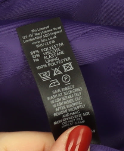 Womens UK Size 12 BHS Purple Pea Coat