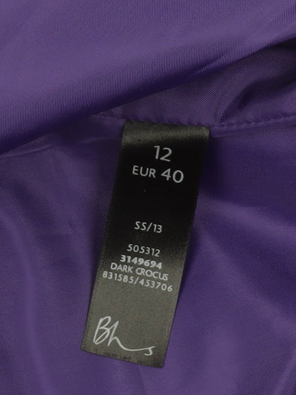 Womens UK Size 12 BHS Purple Pea Coat