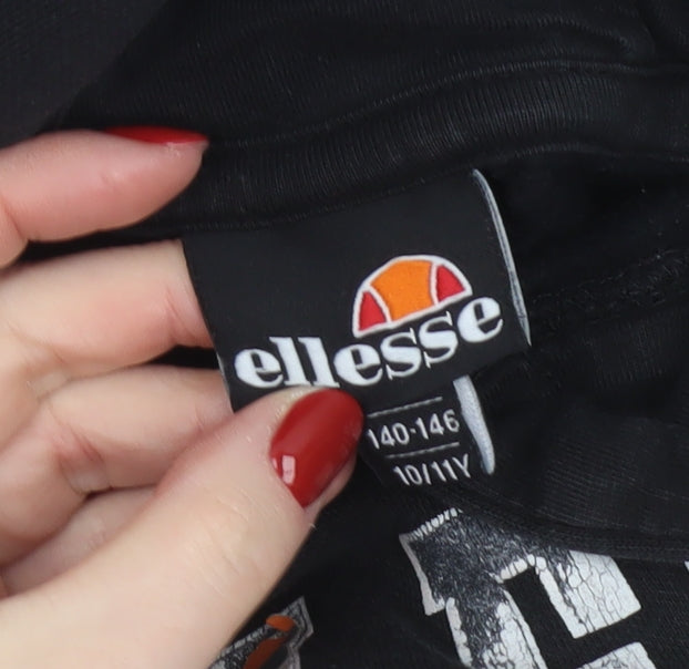 Boys UK Size 10-11 Years ellesse Black Pullover Hoodie
