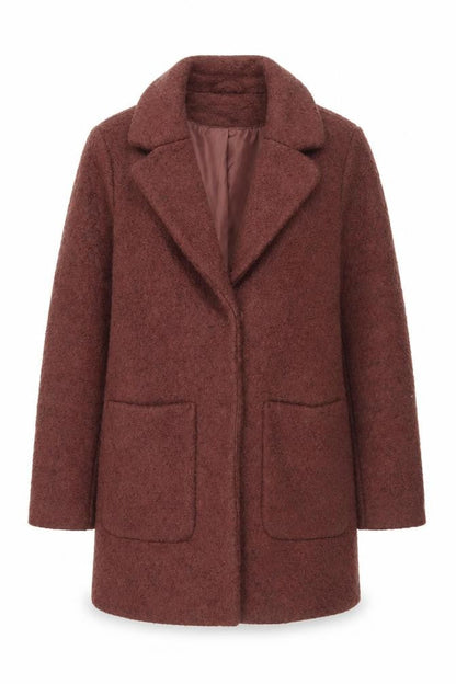 Womens UK Size 12 ICHI Brown Overcoat