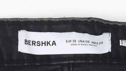 Womens UK Size 10 Bershka Cargo Denim Skirt