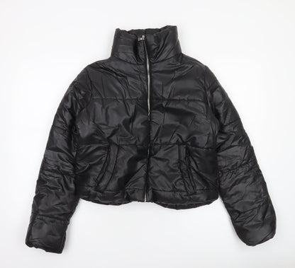 Womens UK Size S Rising Black Puffer Jacket