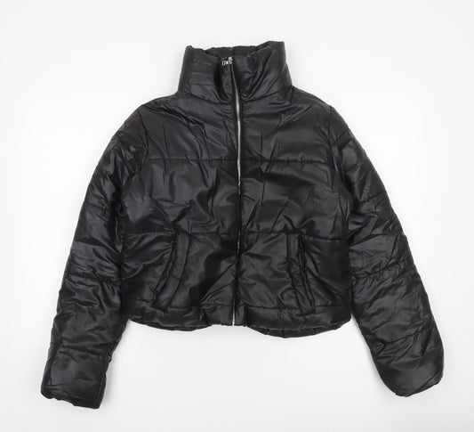 Womens UK Size S Rising Black Puffer Jacket