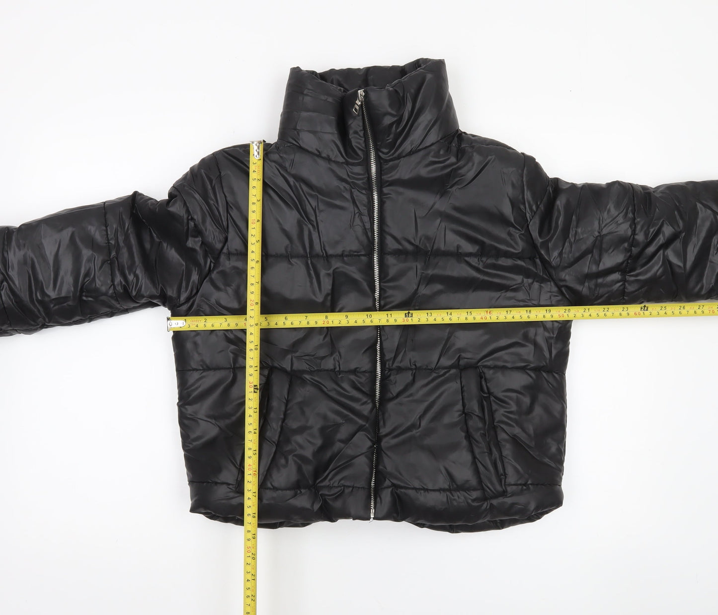 Womens UK Size S Rising Black Puffer Jacket