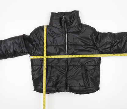 Womens UK Size S Rising Black Puffer Jacket