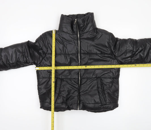 Womens UK Size S Rising Black Puffer Jacket