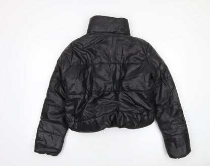 Womens UK Size S Rising Black Puffer Jacket