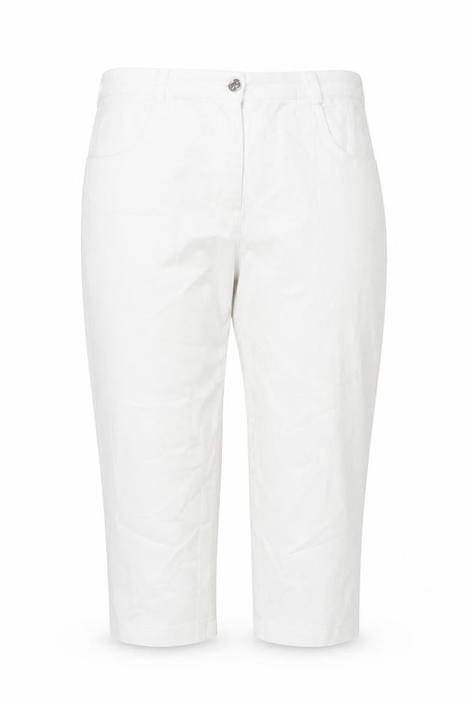 Womens UK Size 16 Damart Regular Fit Cropped White Trousers