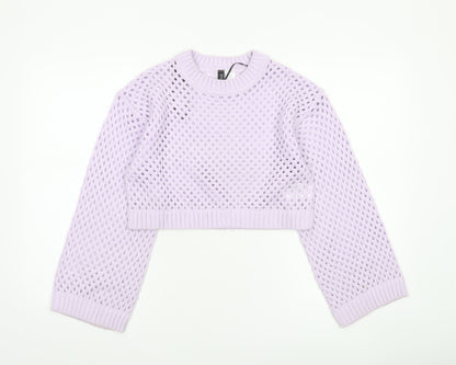 Womens UK Size 2XS H&M Purple Pullover Jumper