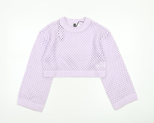 Womens UK Size 2XS H&M Purple Pullover Jumper