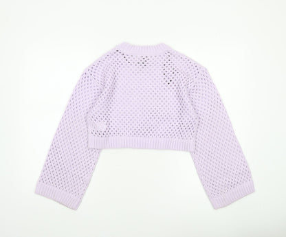 Womens UK Size 2XS H&M Purple Pullover Jumper
