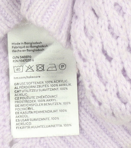 Womens UK Size 2XS H&M Purple Pullover Jumper