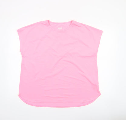 Dunnes Stores Women’s Neon Pink Sport T-Shirt L Lightweight Activewear Top
