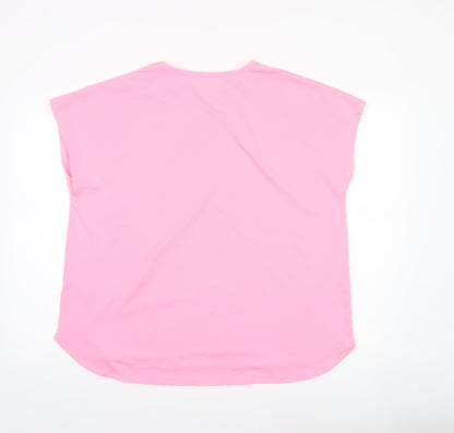 Dunnes Stores Women’s Neon Pink Sport T-Shirt L Lightweight Activewear Top