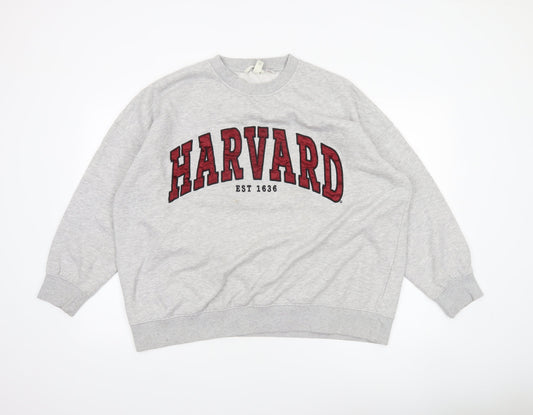 Womens UK Size 12 H&M Grey Pullover Sweatshirt
