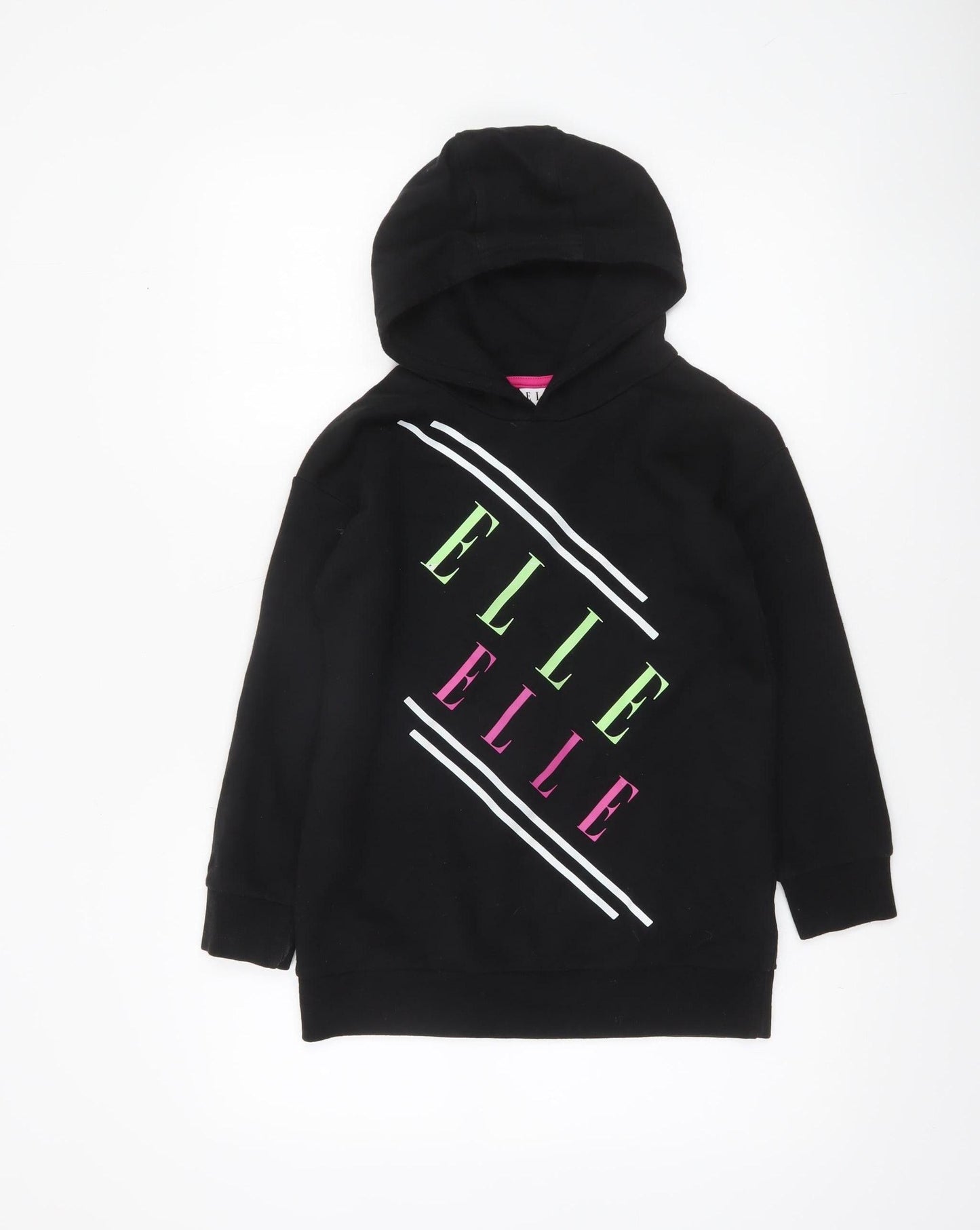 Girls UK Size 8-9 Years ELLE Black Pullover Hoodie