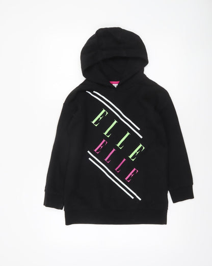 Girls UK Size 8-9 Years ELLE Black Pullover Hoodie