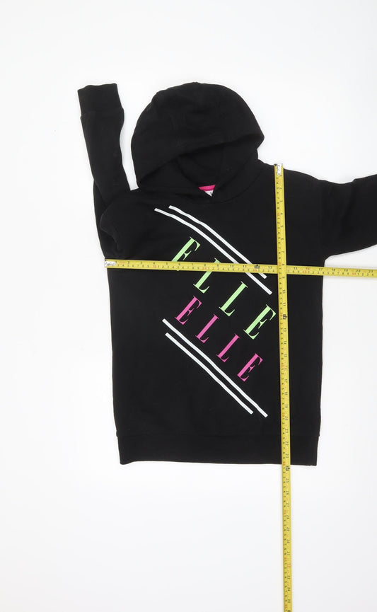 Girls UK Size 8-9 Years ELLE Black Pullover Hoodie