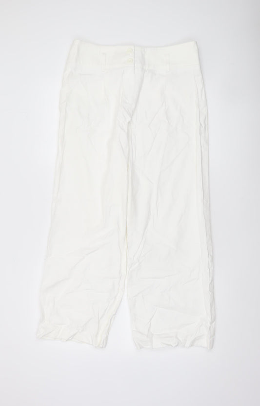 Womens UK Size 14 1 2 3 Regular Fit Casual Business Travel White Trousers