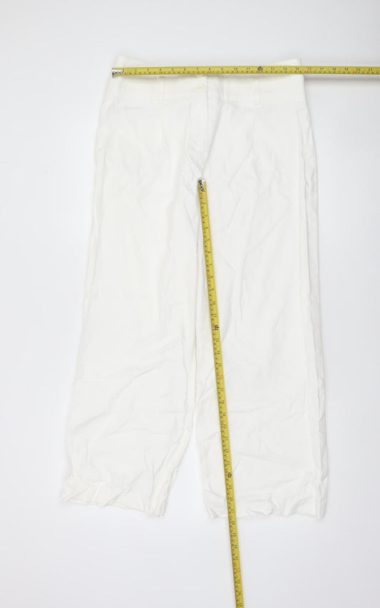 Womens UK Size 14 1 2 3 Regular Fit Casual Business Travel White Trousers