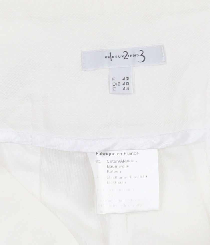 Womens UK Size 14 1 2 3 Regular Fit Casual Business Travel White Trousers