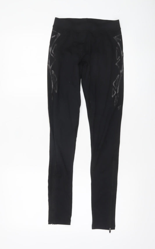 Womens UK Size S Reebok Athletic Fit Leggings Black Leggings