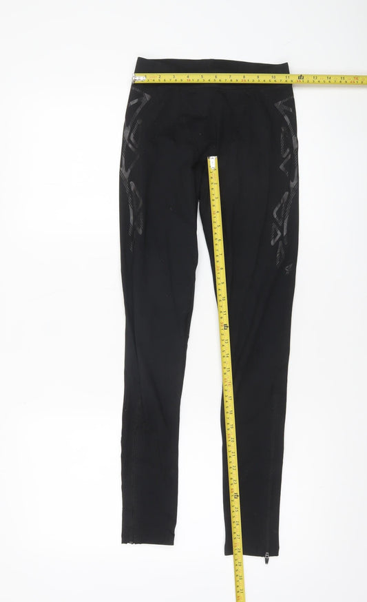 Womens UK Size S Reebok Athletic Fit Leggings Black Leggings