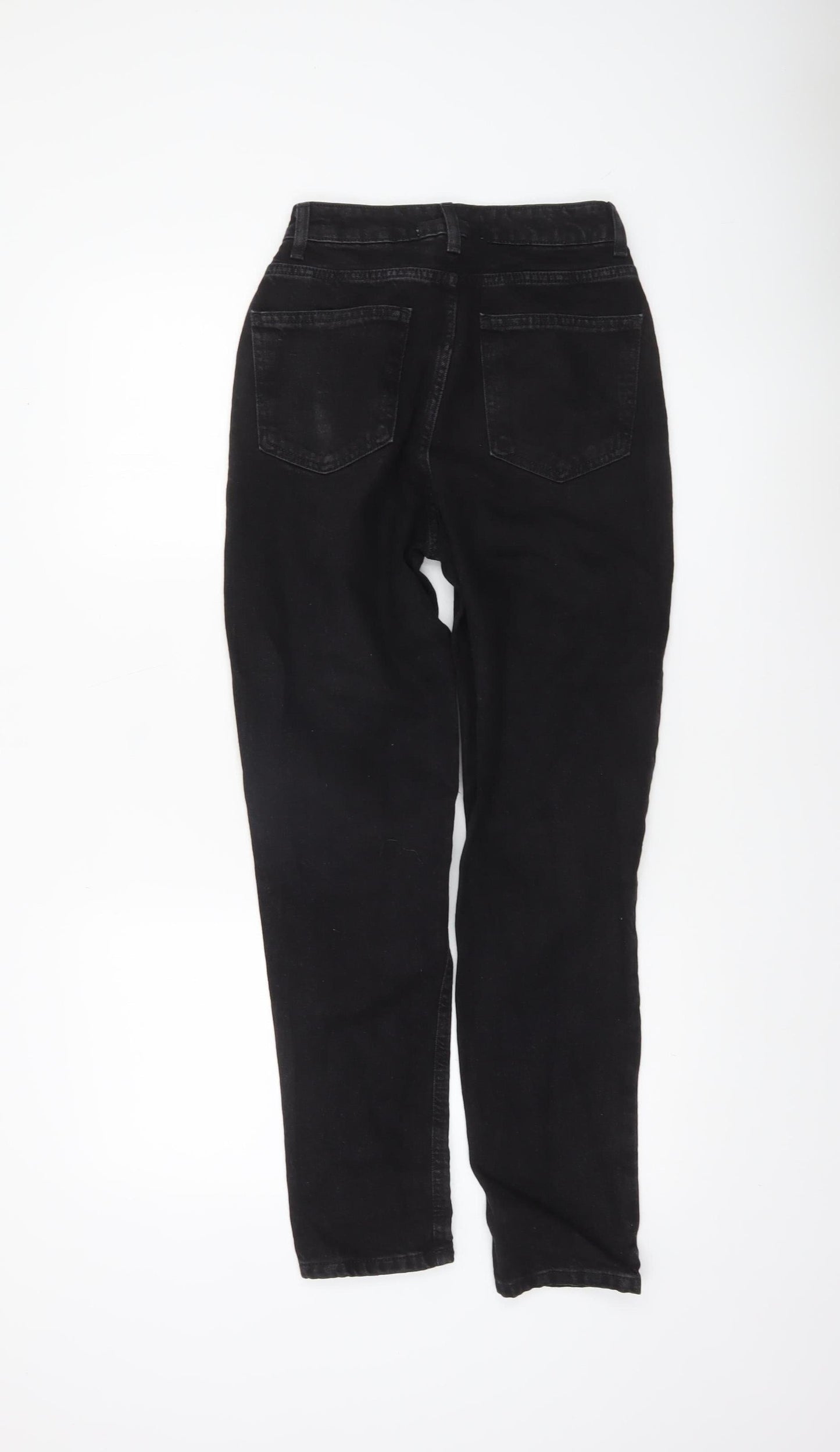 Womens UK Size 4 Primark Regular Fit Mom Black Jeans