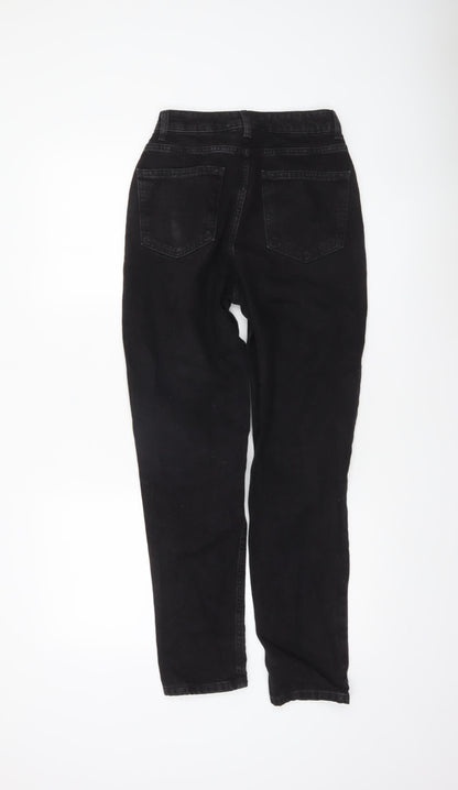 Womens UK Size 4 Primark Regular Fit Mom Black Jeans