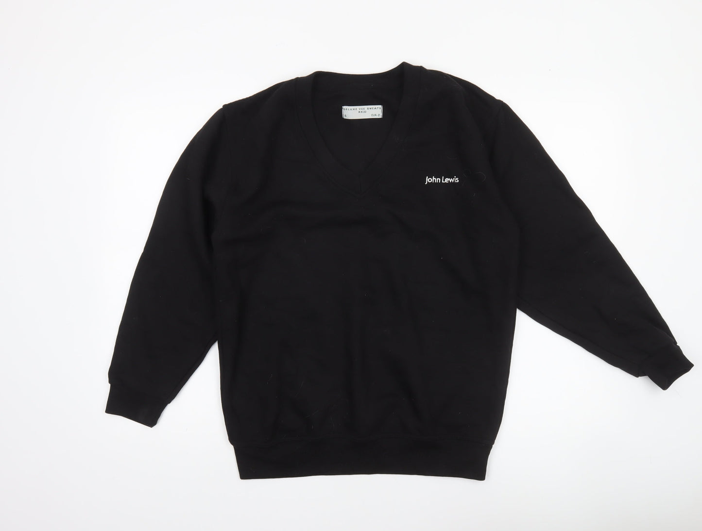 Mens UK Size S John Lewis Black Pullover Sweatshirt