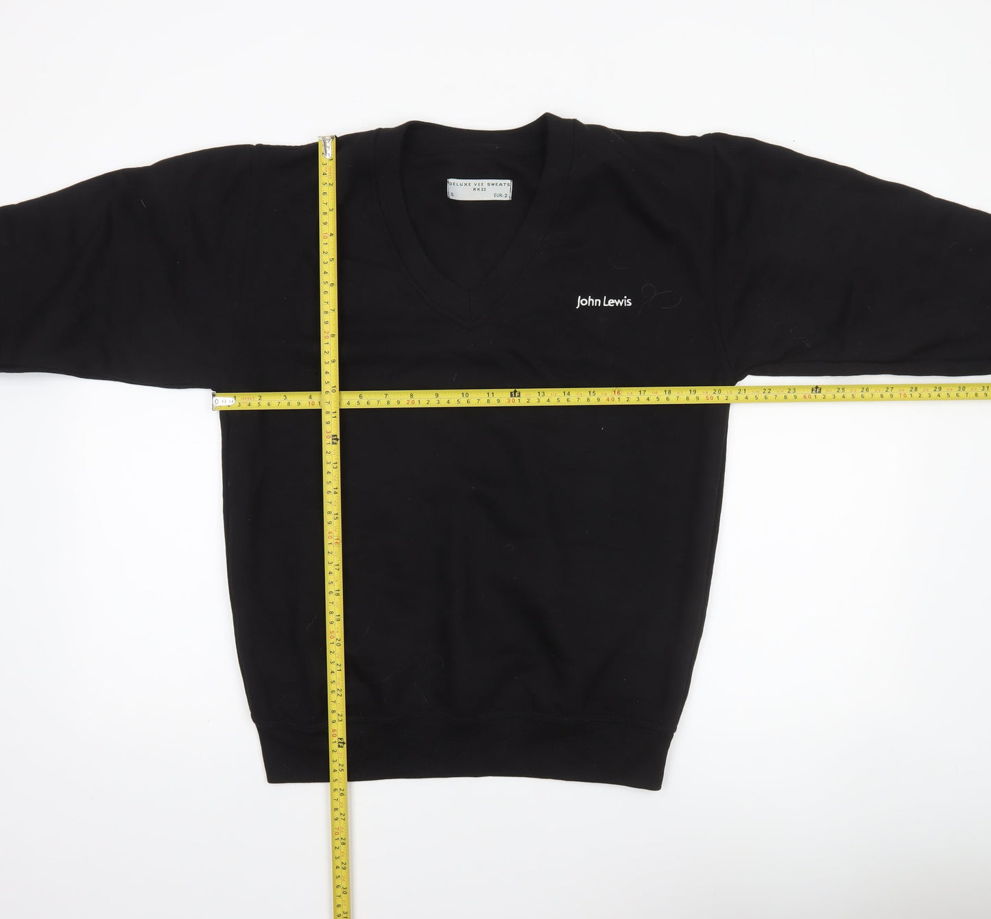 Mens UK Size S John Lewis Black Pullover Sweatshirt